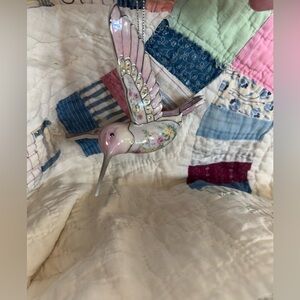 Bradford Exchange Lena Liu Floral Porcelain Hummingbird Ornament Decor